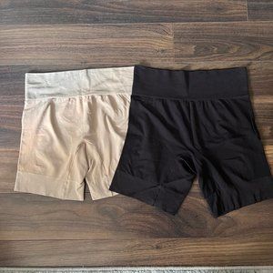Lot of 2 Pairs - Jockey Skimmies Slipshorts in Nude and Black -  size XL